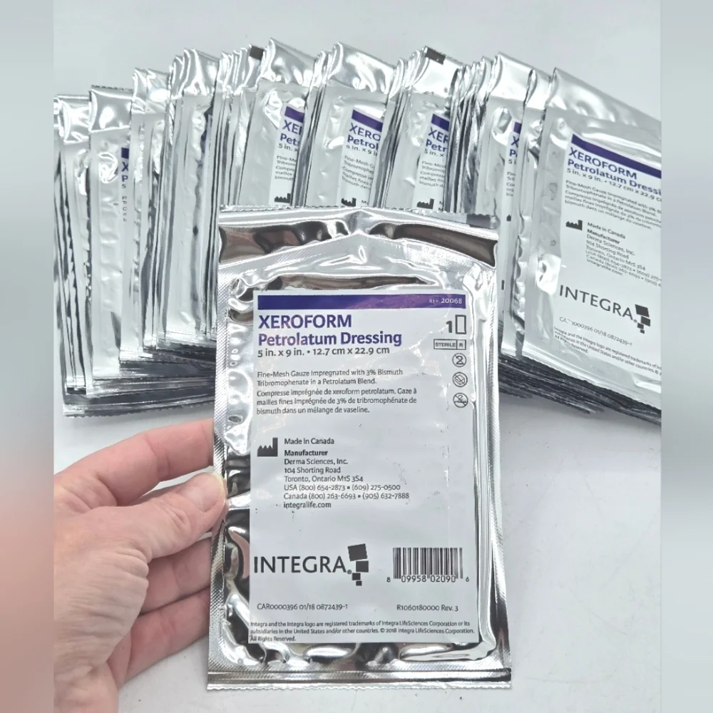 *Wound Care* Lot Of 50 Xeroform Petrolatum Dressing, 5" x 9" Fine Mesh Gauze - Picture 1 of 4